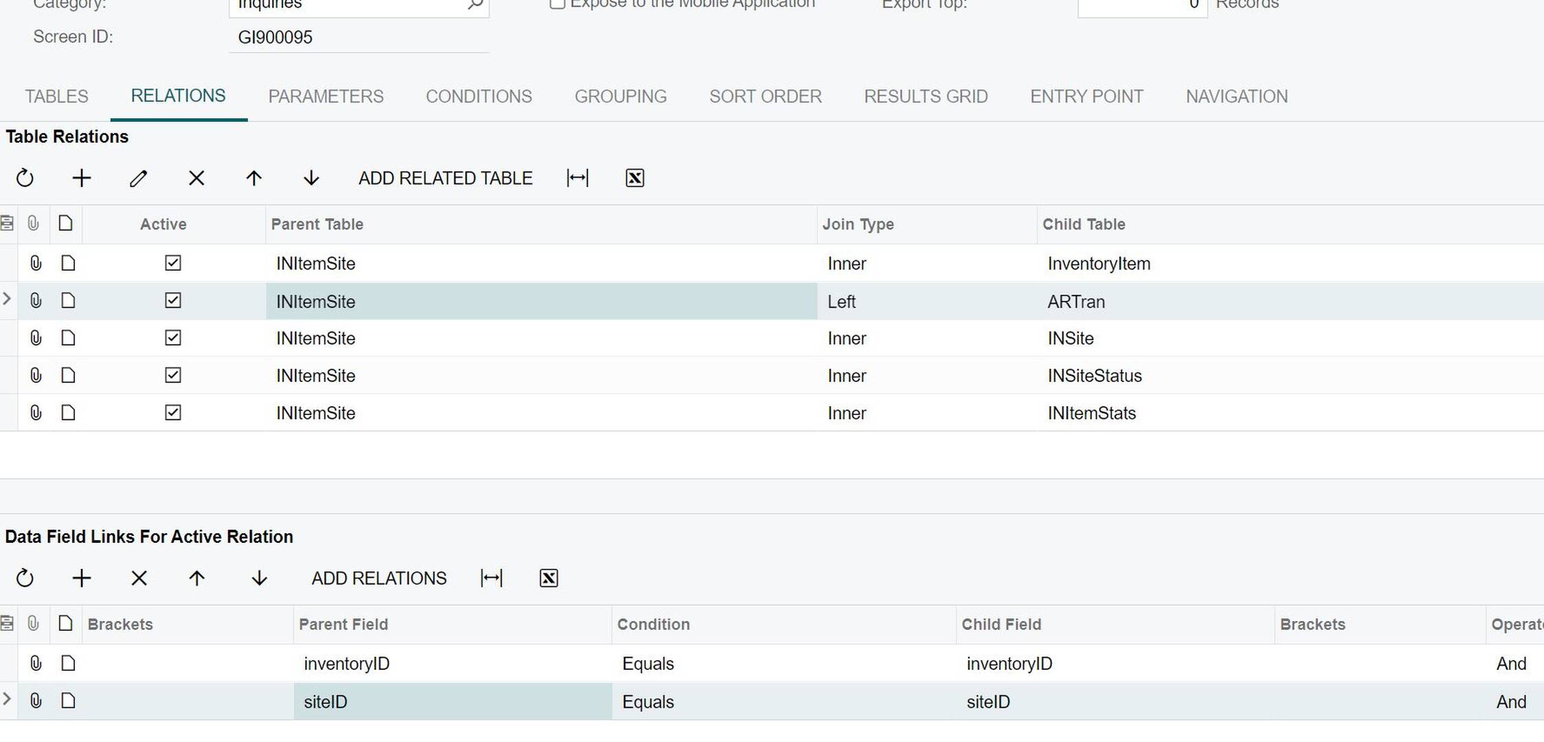 Left Join w/filter on right table • Acumatica Generic Inquiries & Pivot