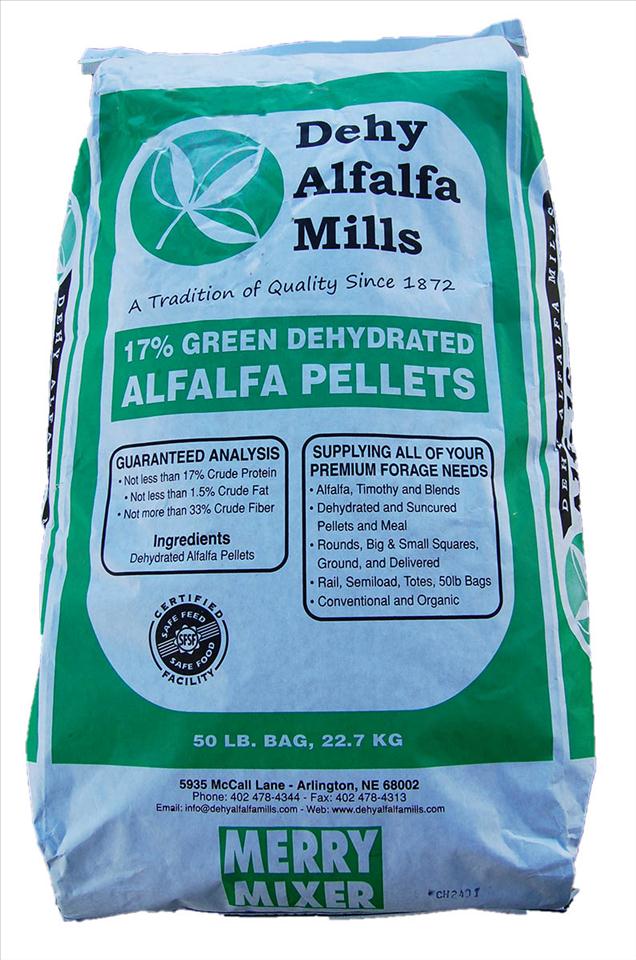 Alfalfa Pellets,17, Dehydrated, 50 lbs. Augusta Cooperative Farm