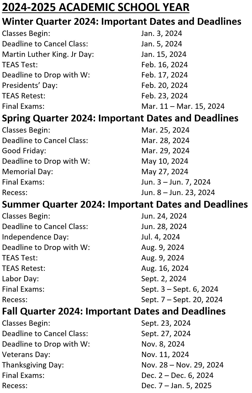 Lee University Academic Calendar 26-27