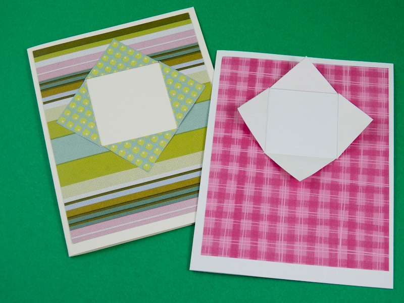 Card Making Idea Tutorial Window Cards Using DoubleSided Paper