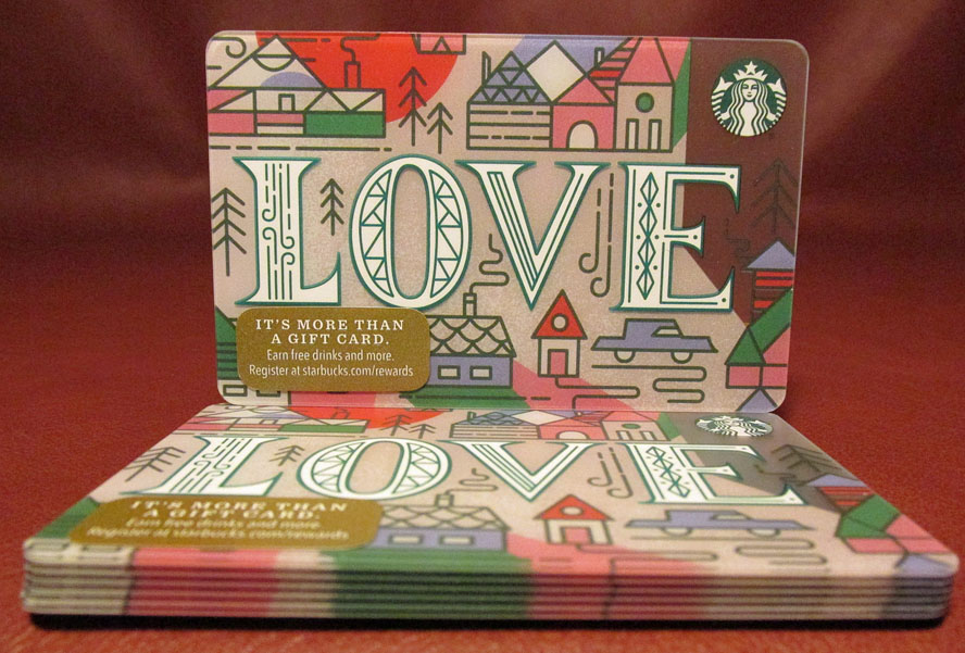 Lot of 8 Starbucks 2017 LOVE Gift Cards New with Tags eBay