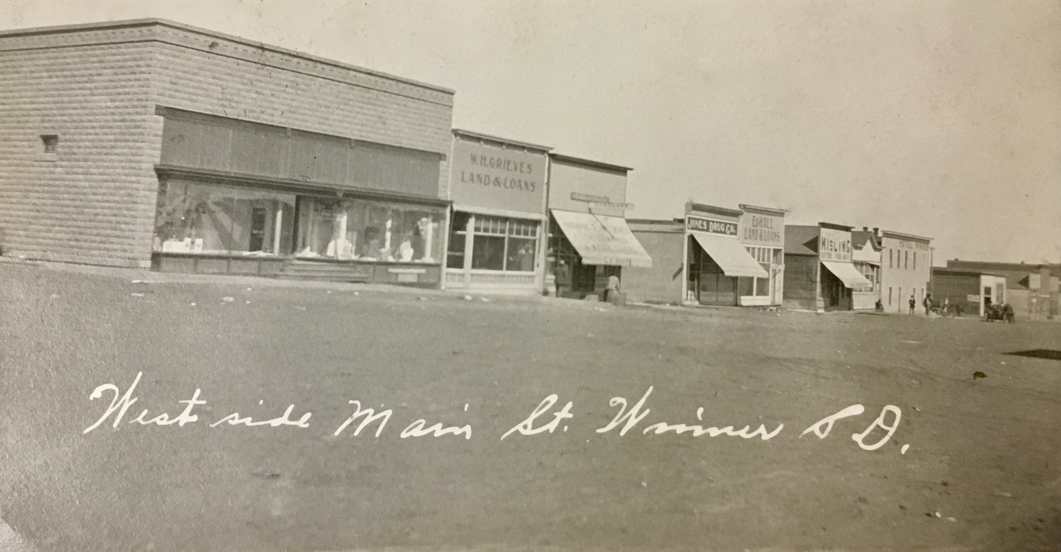 West Side Main Street Winner, SD (postcard) Aunt Hattie's Diary