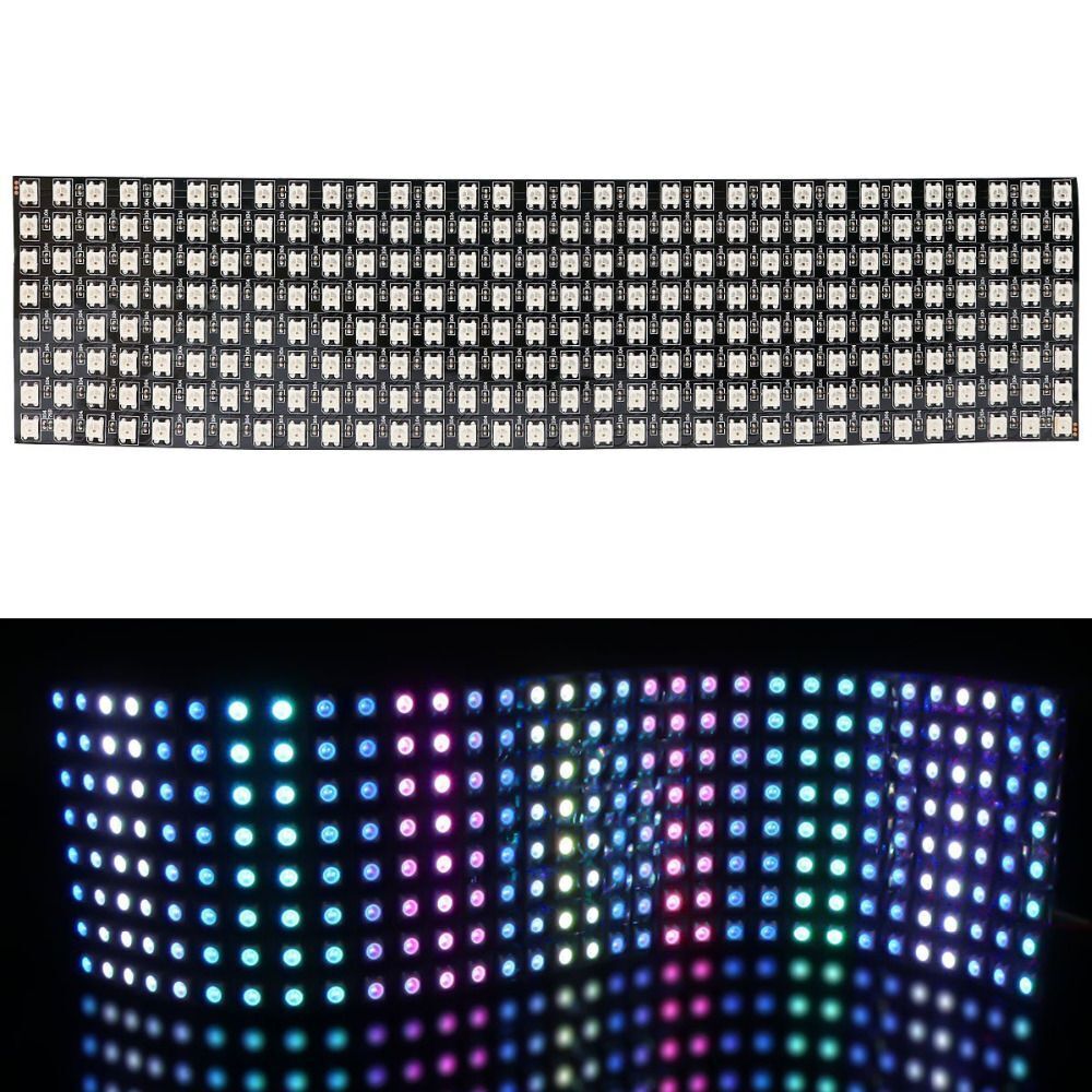 Flexible 8 x 32 RGB LED Matrix Display