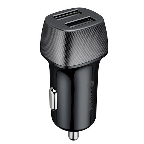 Dual Port USB Car Charger 4.8A Black