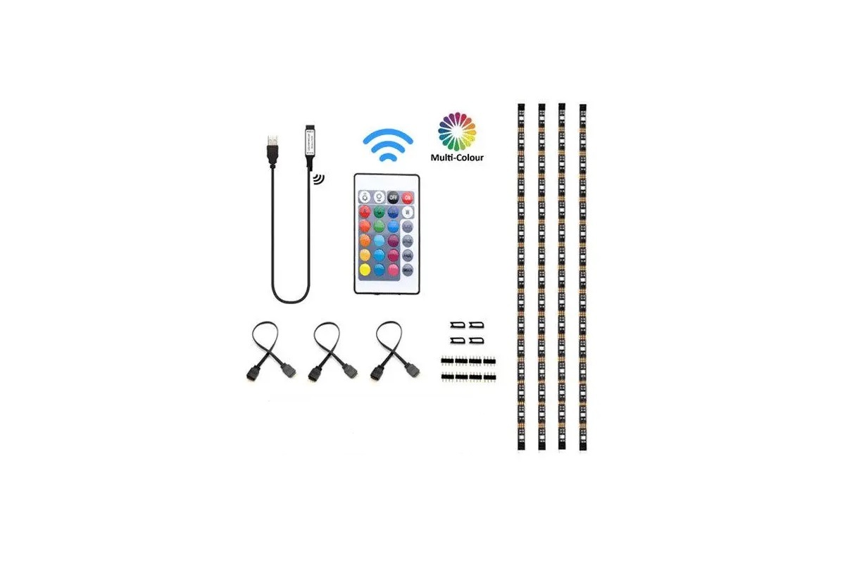 2m USB Powered RGB LED Strip Light Kit
