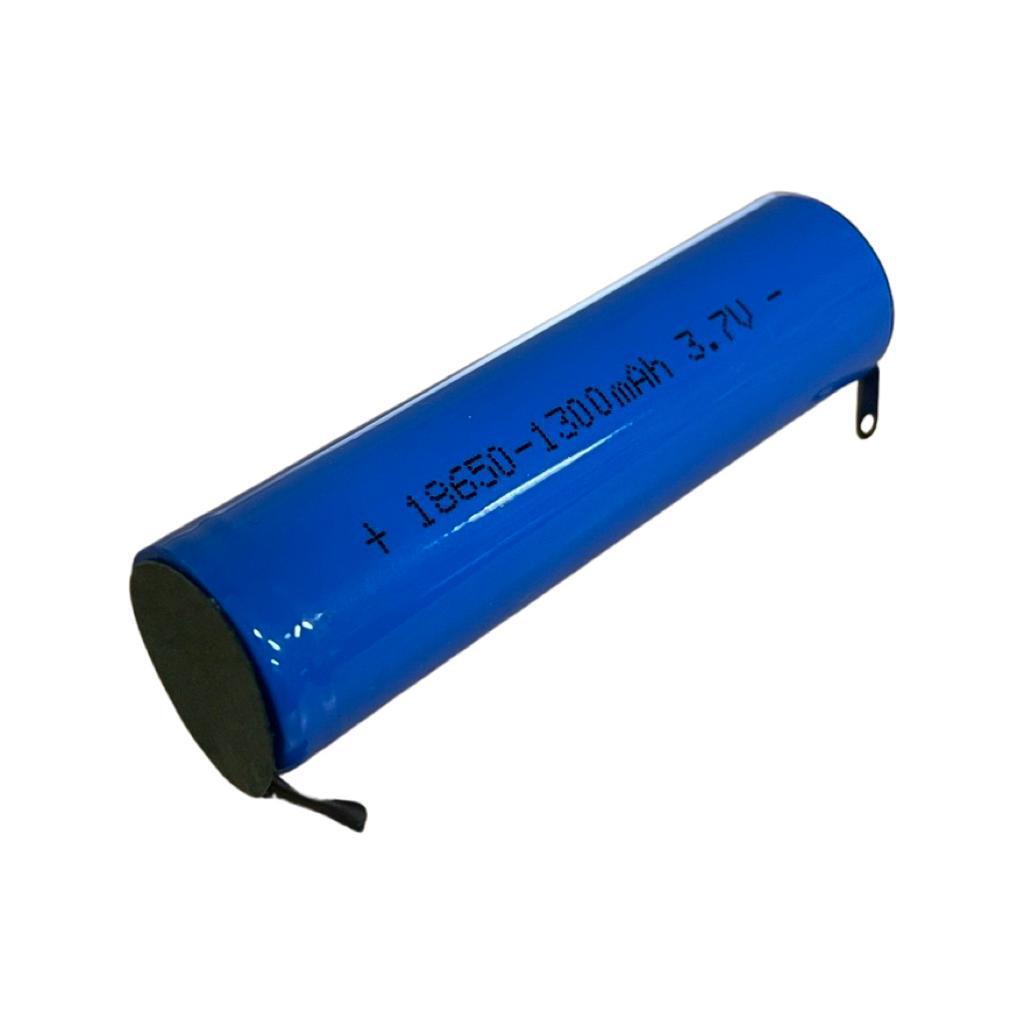 18650 3.7V 1300mAh Liion Rechargeable Battery with Solder Tab