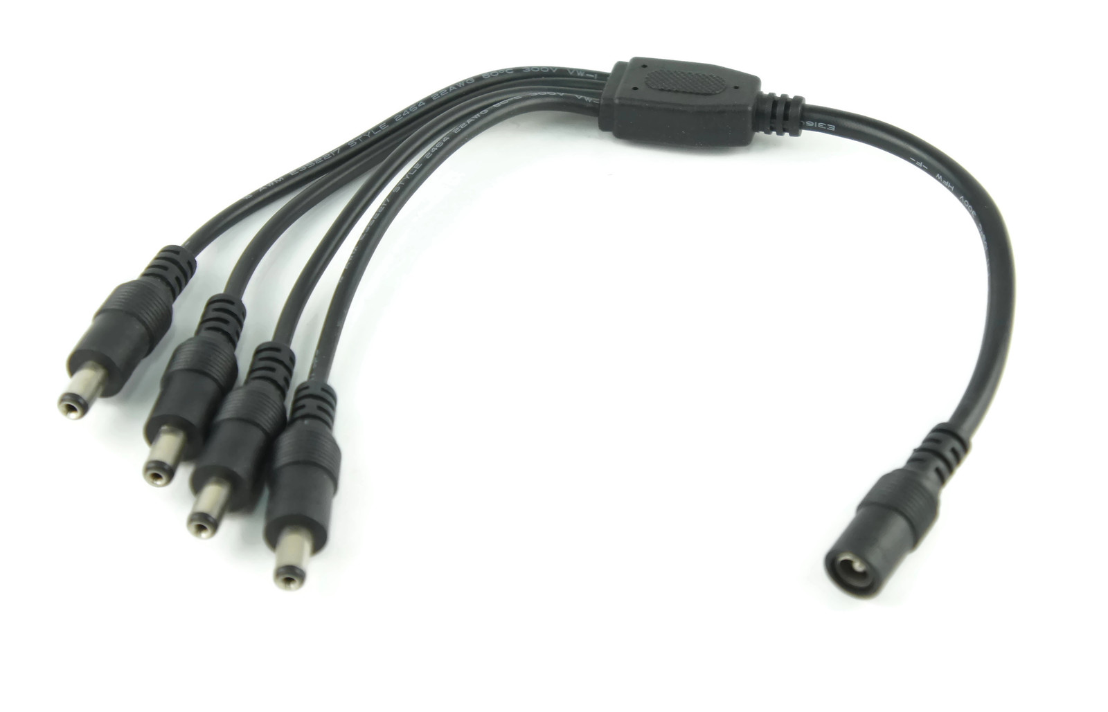 DC Power Supply Splitter cable 2.1mm Socket to 4 x Plugs