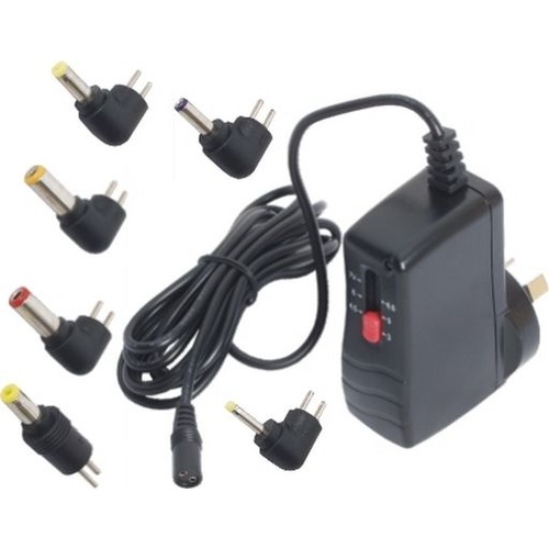 Universal Power Adapter with 8 interchangeable DC Plugs