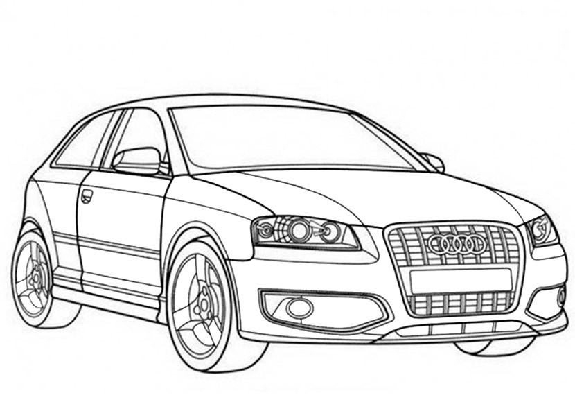 audis3 Ausmalbild