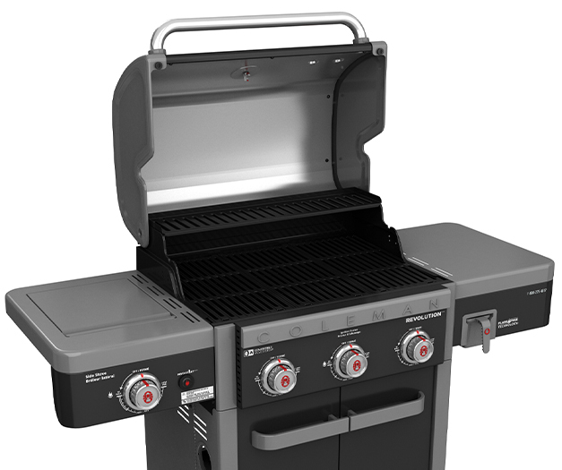 Coleman Revolution 3 Burner BBQ W/ Side Burner Black Matte