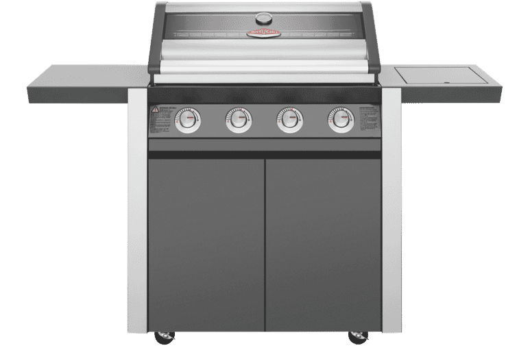 Beefeater 1600 Series Dark 4 Burner BBQ & Trolley w/ Side Burner, Cast