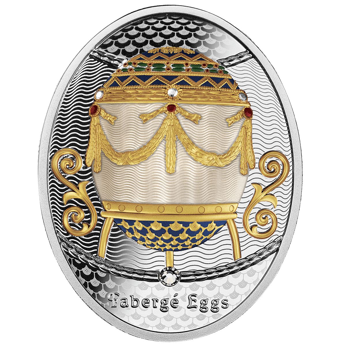 2023 Faberge Egg with Garlands Silver Proof Coin Aussie Coins and Notes