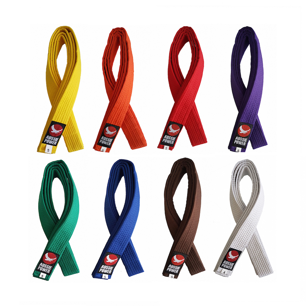 Karate Belts Coloured Aussie Power Online Shop