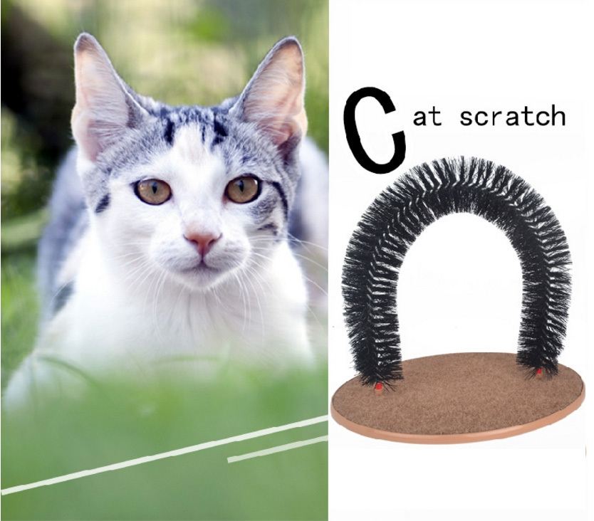 Details about Cat PET Kitten Arch Bristles Scratching Self Massaging