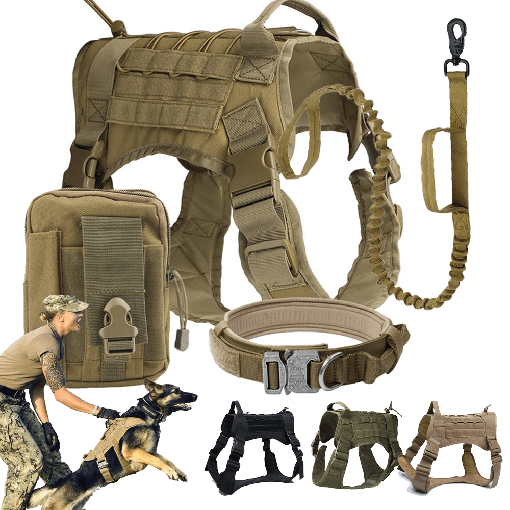 Tactical Dog Vest Harness Pig Hunting Dog Gear K9 Molle Army Training