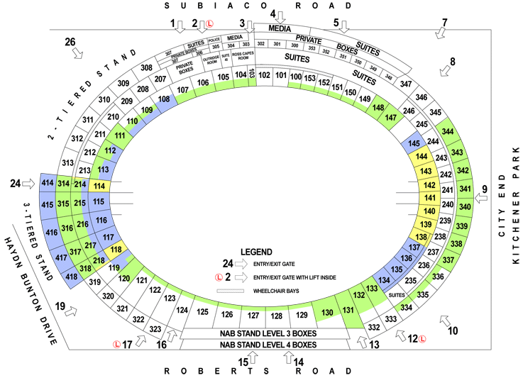 Subiaco Oval Seating Map Austadiums