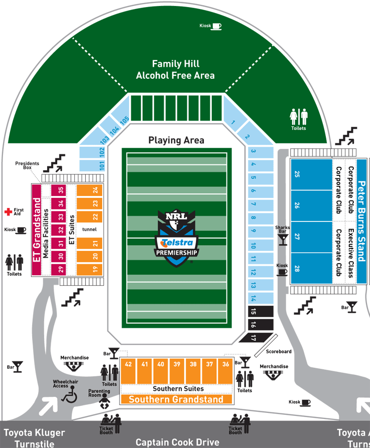 PointsBet Stadium Seating Map (Shark Park) Austadiums