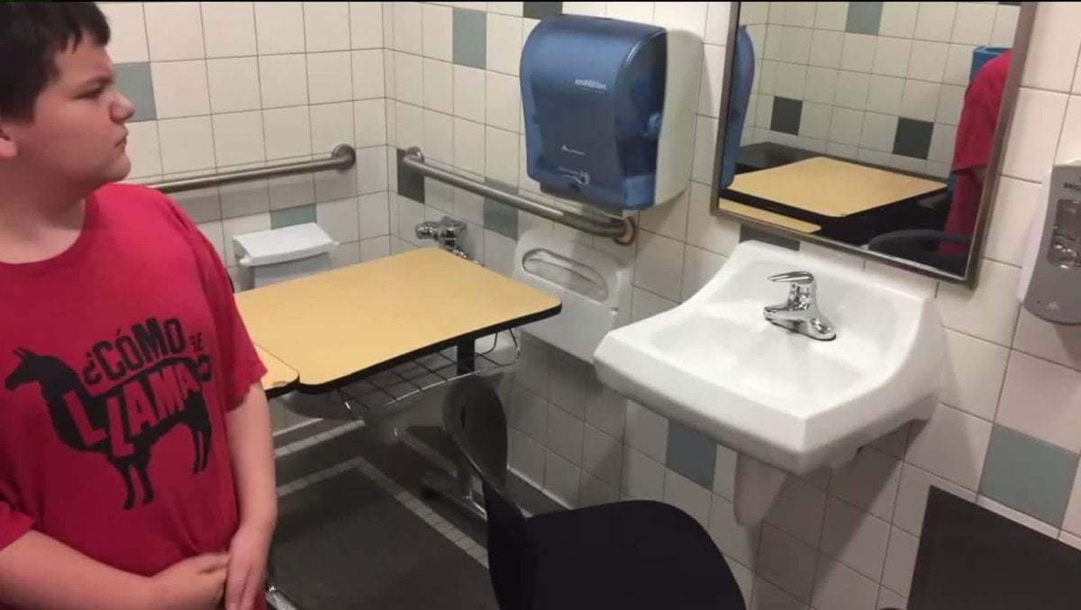 A Middle School Student with Autism Has Been Given a Desk In a Bathroom