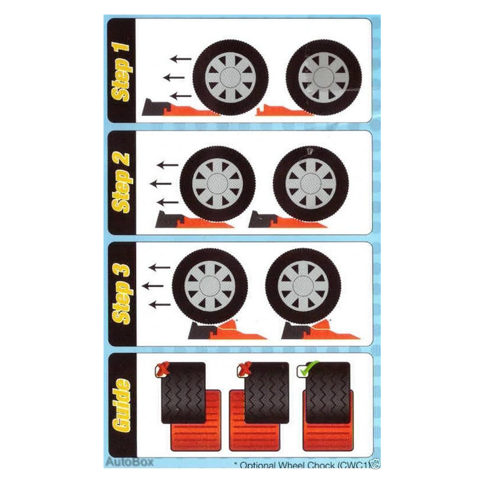 Dual Axle Caravan Wheel Levelling Ramps Chocks 3 Step Motorhome Black Red