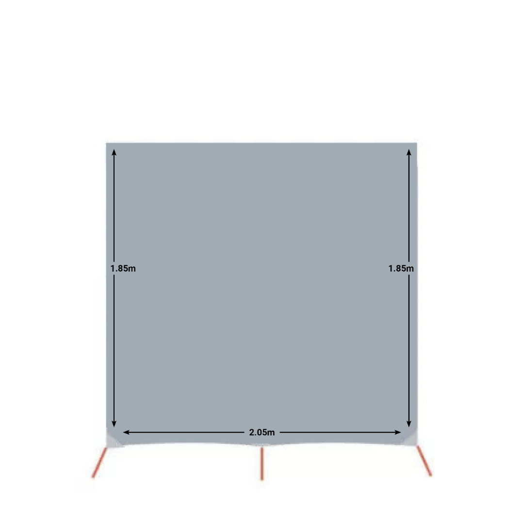 Pop Top Caravan Privacy Screen End Wall 1850 x 2050mm Sun Shadecloth Awning Autobox
