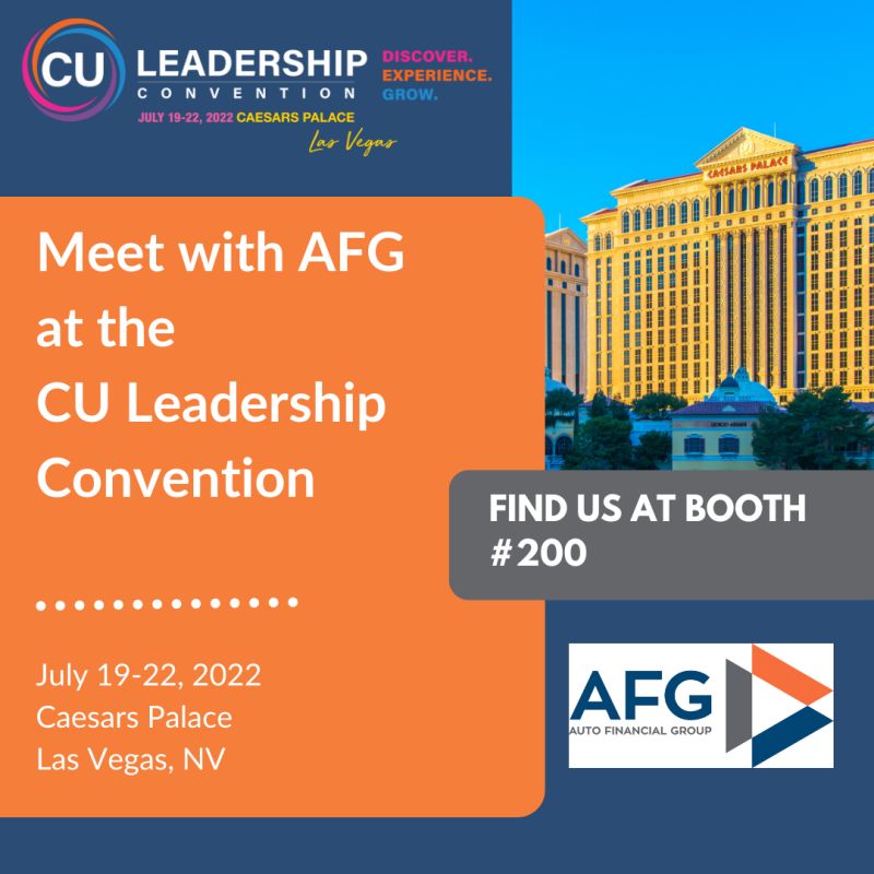 Meet AFG at the 2022 CU Leadership Convention Auto Financial Group