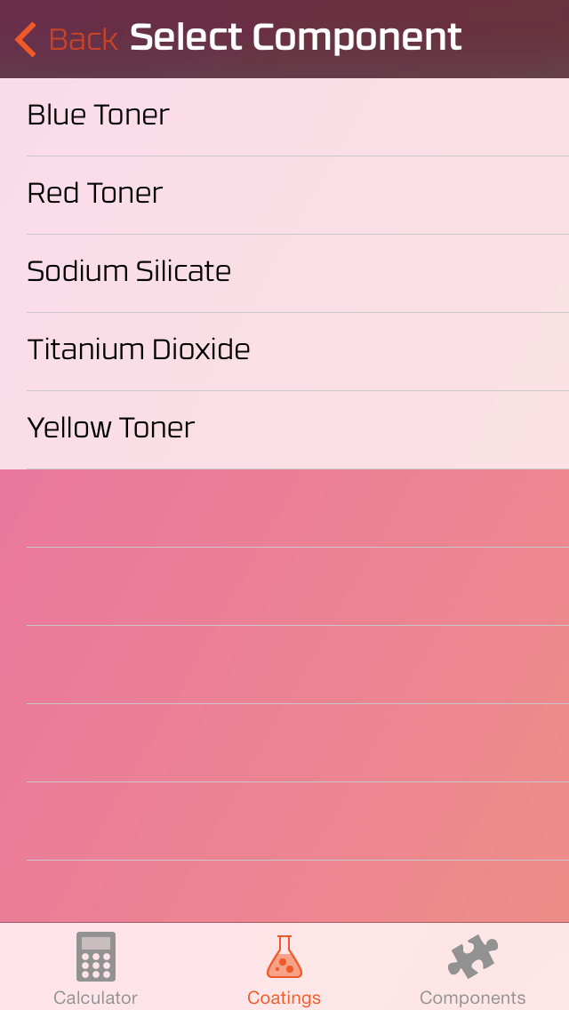 Coating Weight Calculator iOS App for Manufacturing