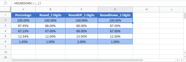 How to Round Percentages in Excel & Google Sheets Automate Excel