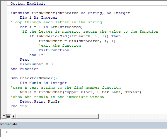 VBA Function Call, Return Value, & Parameters