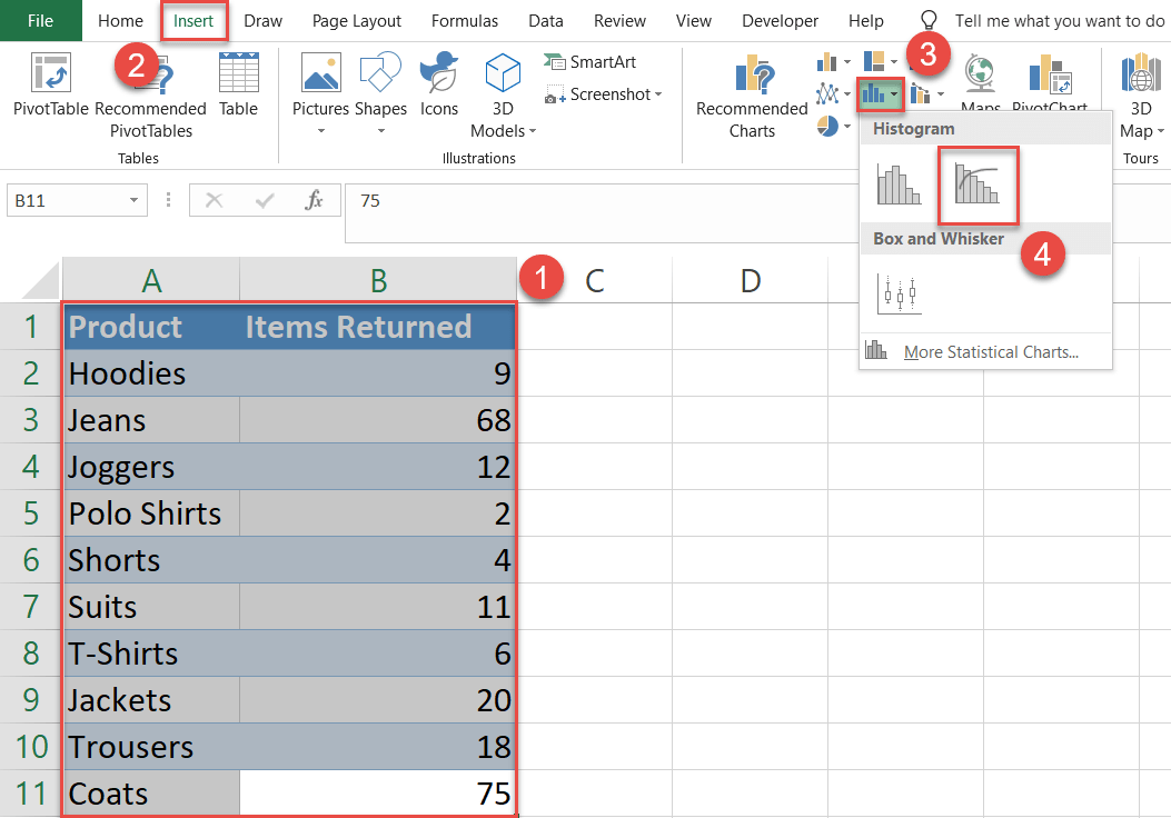 How to Create a Pareto Chart in Excel Automate Excel