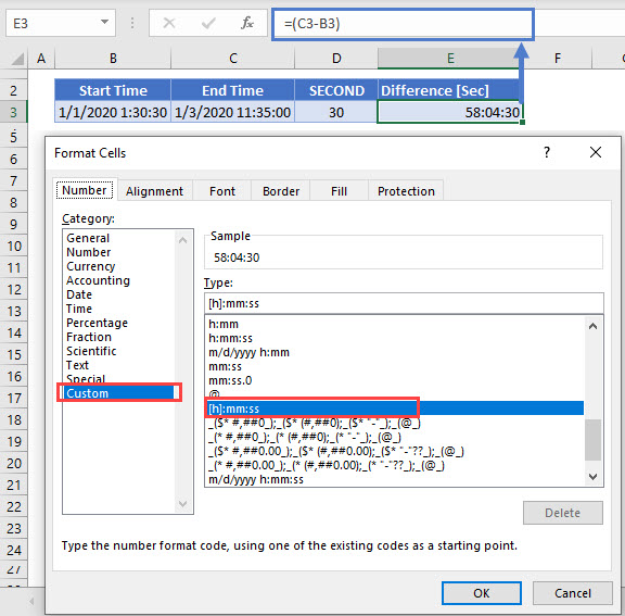 Time difference in excel & Google Sheets (Hours, Mins, Secs) Automate