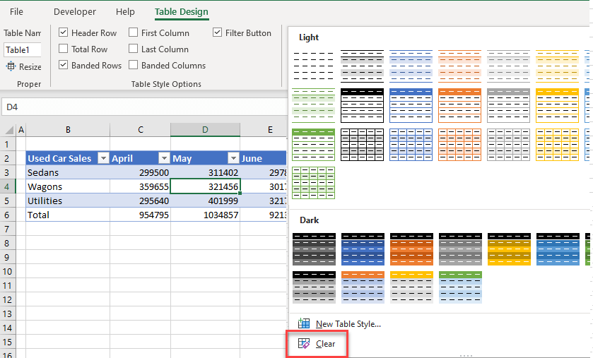 How to Remove a Table (Table Formatting) in Excel Automate Excel