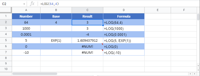 Excel LOG Function Calculate logarithm (log)