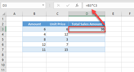 How To Multiply Cells And Columns In Excel & Google Sheets - Automate Excel