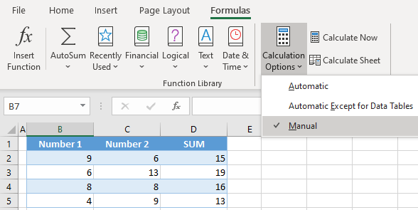 How to Stop Auto Calculation in Excel Automate Excel