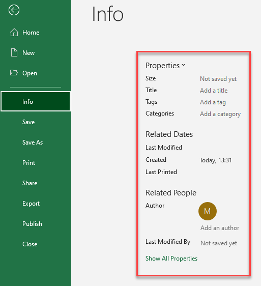 How to Change Document Properties in Excel Automate Excel
