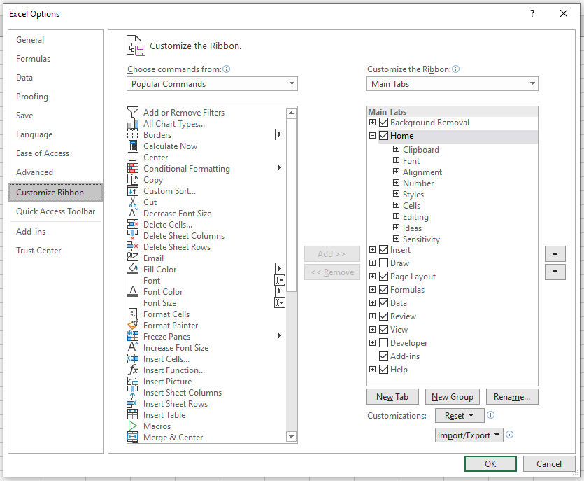 How to Customize the Ribbon in Excel Automate Excel