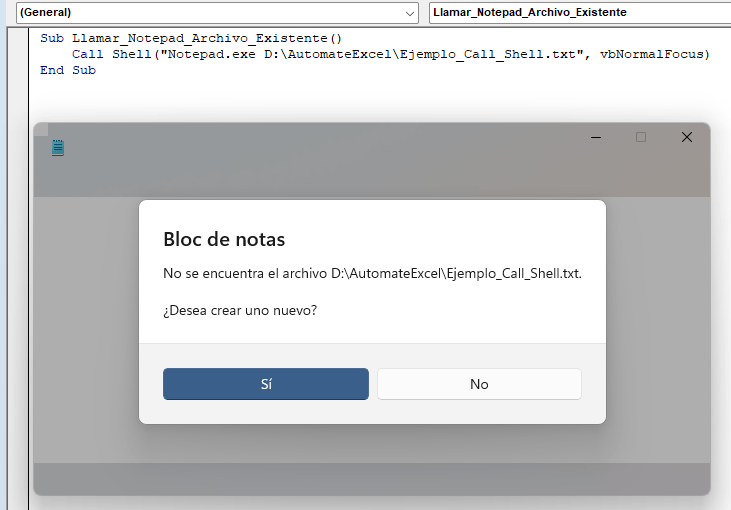 Shell VBA Automate Excel