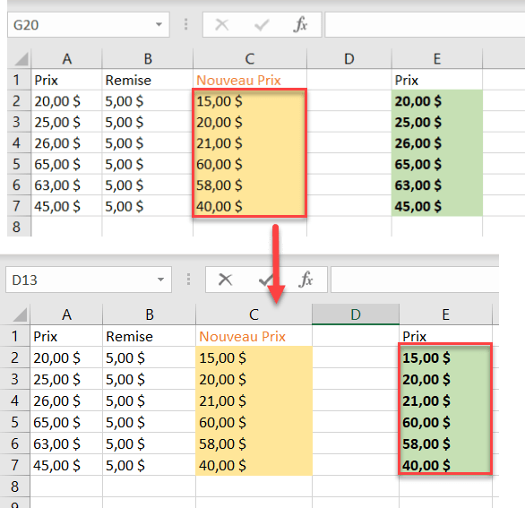 Copier et Coller Sans Modifier le Format Dans Excel et Google Sheets