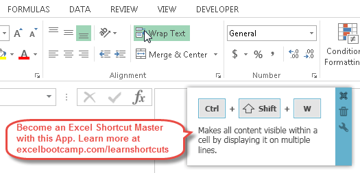 Excel Wrap Text Shortcut a Shortcut Expert