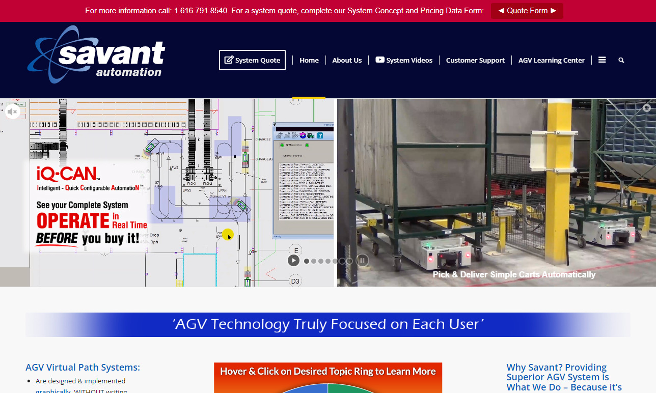 Savant Automation, Inc. Automatic Guided Vehicle
