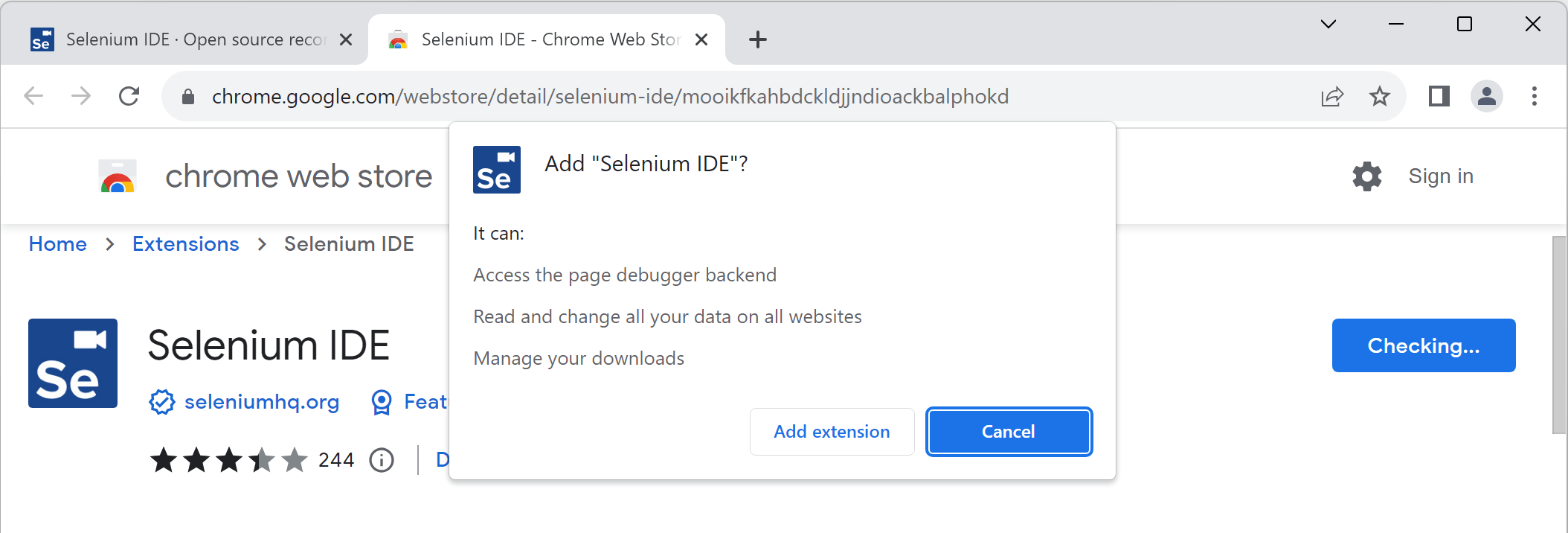 Selenium IDE Chrome Download AutomationTestingHub