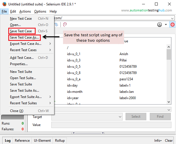 Selenium IDE Create your First Test Script AutomationTestingHub