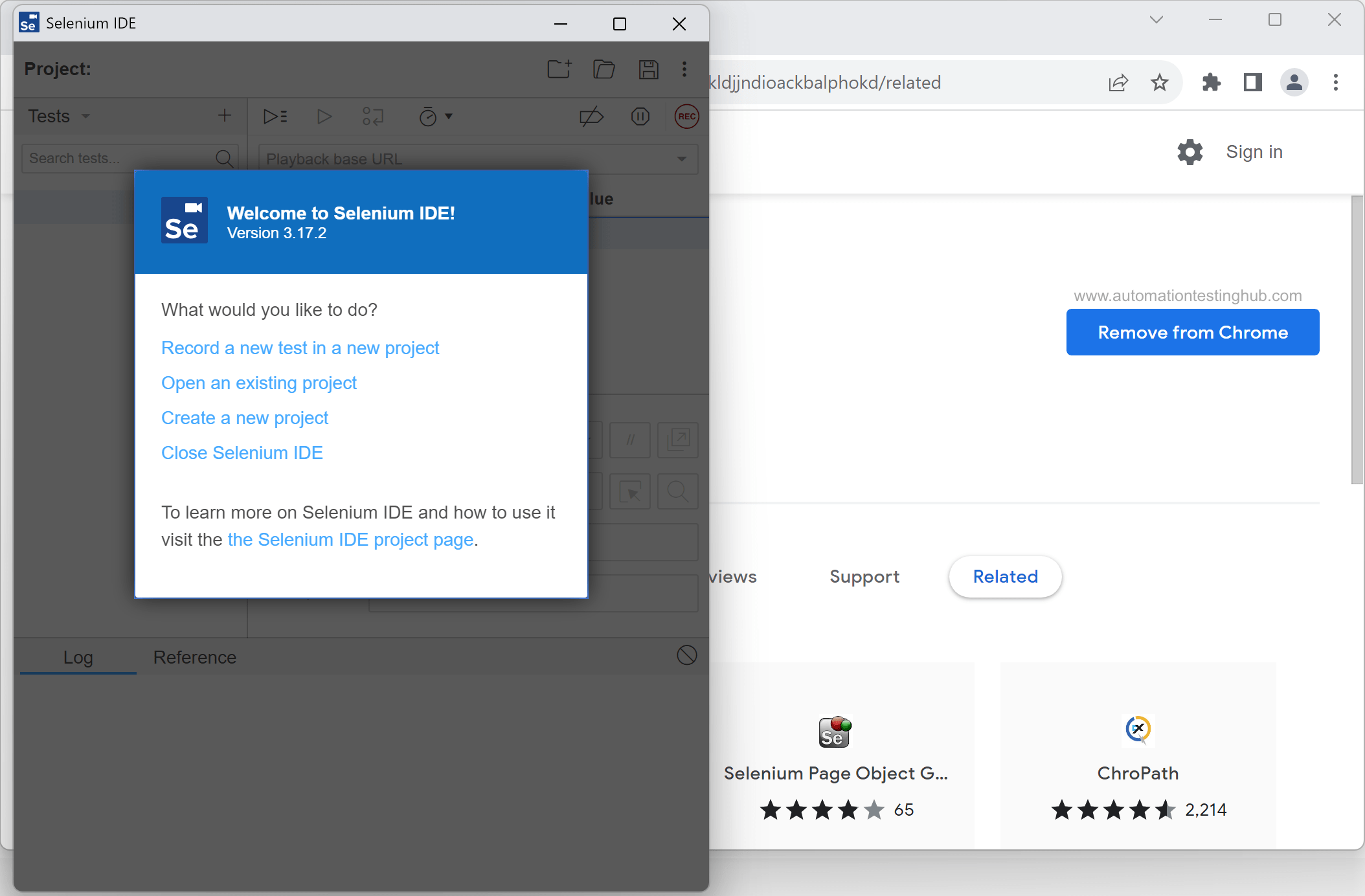 Selenium IDE Chrome Download AutomationTestingHub