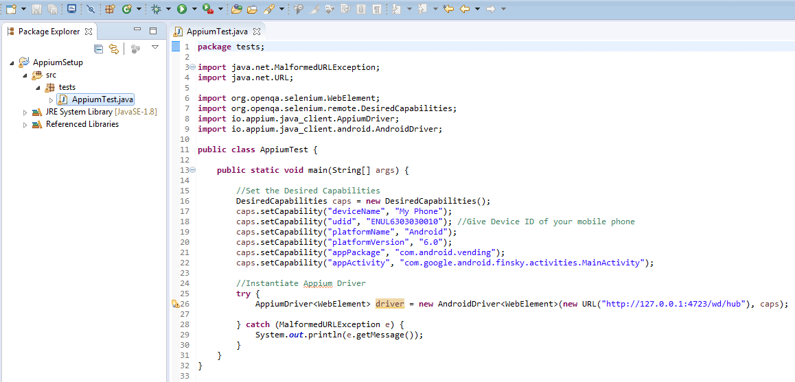 firstappiumtestscript AutomationTestingHub