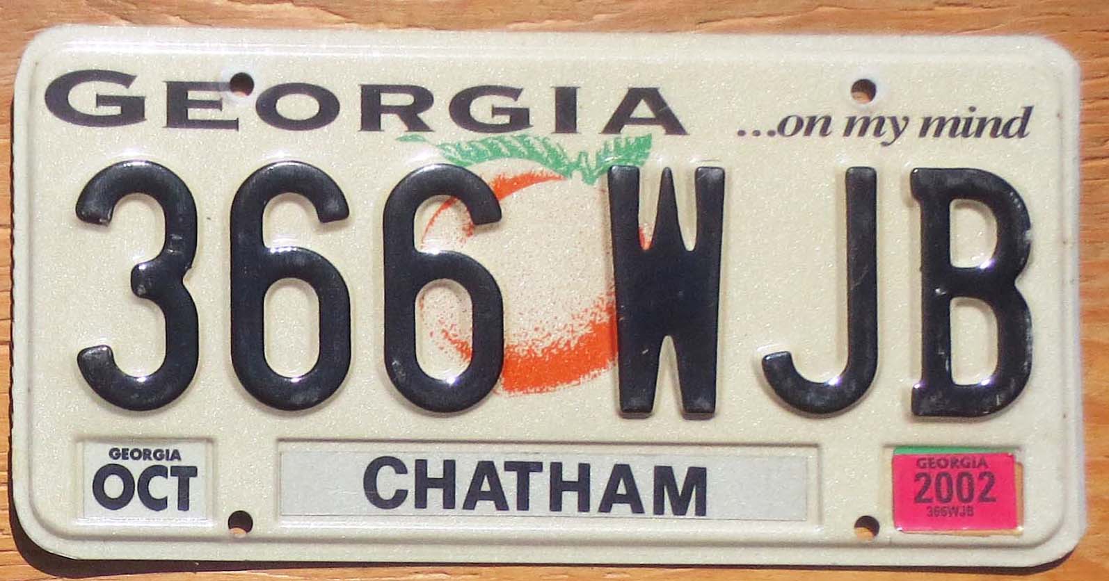 2002 vg Automobile License Plate Store Collectible License