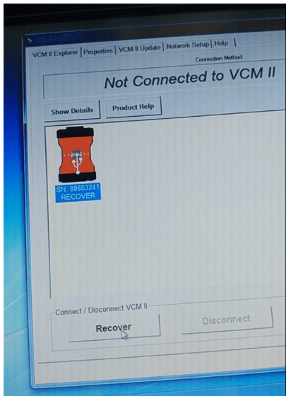 Ford VCMII Firmware Update “Error Starting the VCI Reprogramming