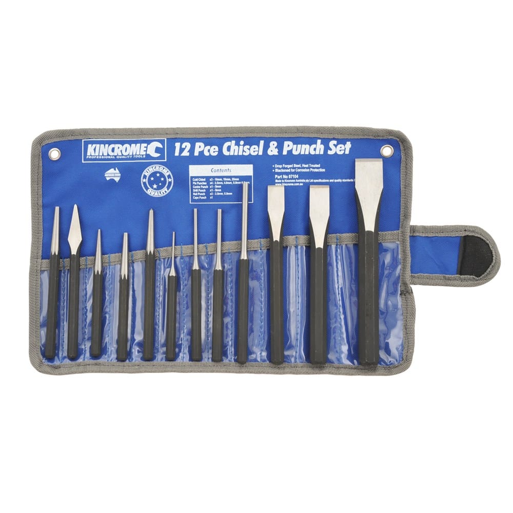 Kincrome 12 Piece Punch & Chisel Set 07104 Autotech Tools