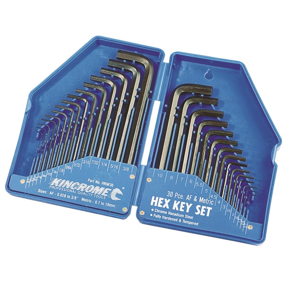Kincrome 30 Piece Metric & AF Hex Allen Key Set HKW30 Autotech Tools
