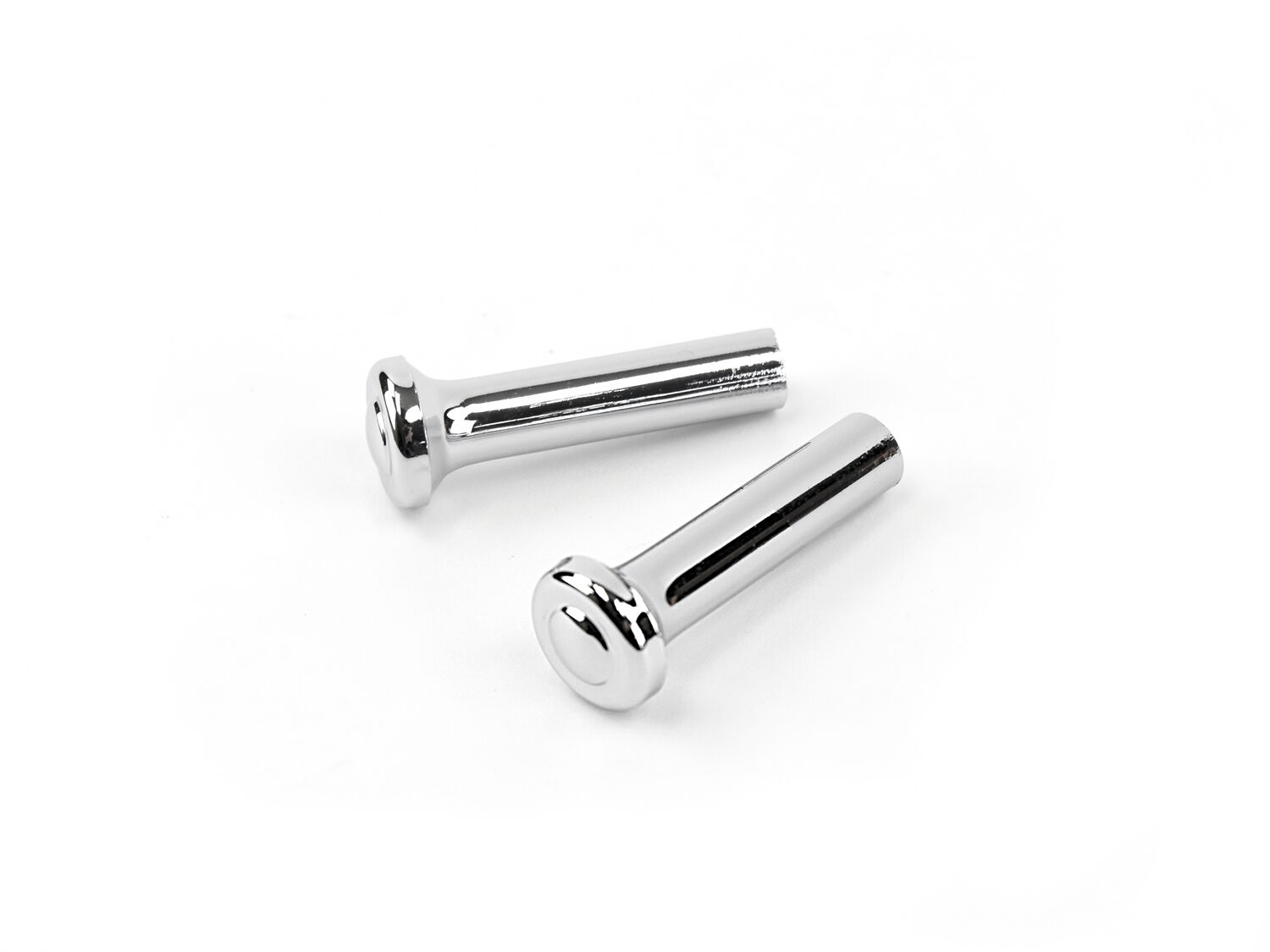 1967 Door Lock Knobs Chrome Plastic, Pair Autoware