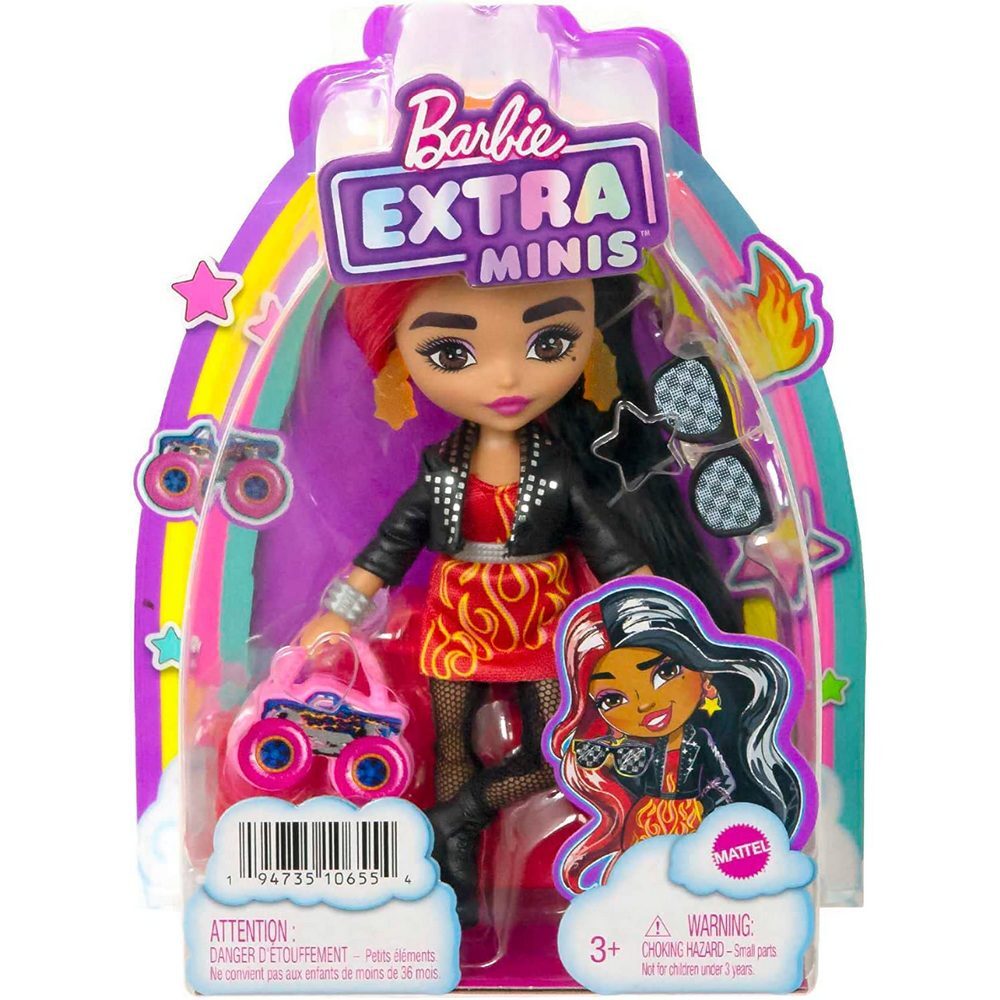 Barbie Extra Minis Doll Red & Black Hair